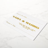 ModernTypografie | Minimalistische Hochzeit Folieneinladung (Gedreht)