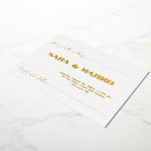 ModernTypografie | Minimalistische Hochzeit Folieneinladung (Gedreht)