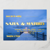 ModernTypografie | Minimalistische Hochzeit Folieneinladung (Vorderseite)