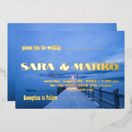 ModernTypografie | Minimalistische Hochzeit Folieneinladung