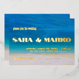 ModernTypografie | Minimalistische Hochzeit Folieneinladung