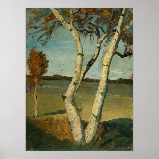 Modersohn-Becker - Birch und Landschaft mit zwei S Poster (Vorne)