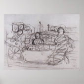 Modersohn Becker - Drei Frauen am Markt Poster (Vorne)