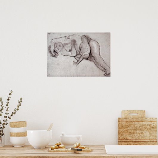 Modersohn-Becker - Erinnerung an Mutter und Kind 1 Poster (Küche)