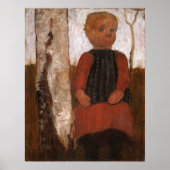 Modersohn-Becker - Kind im Roten Kleid 1905 Poster (Vorne)