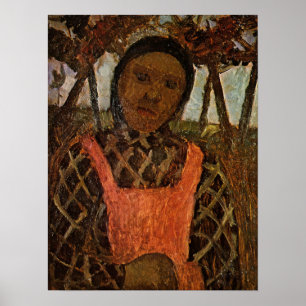 Modersohn-Becker - Kleinkind mit rosa Schürze Poster