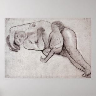 Modersohn-Becker - Liegende Mutter und Kind 1906 Poster