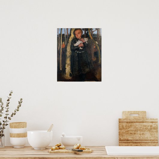 Modersohn-Becker - Mädchen im Birkenwald Poster (Küche)