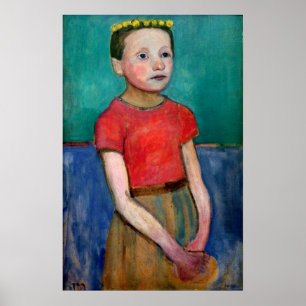 Modersohn-Becker - Porträt eines italienischen Mäd Poster