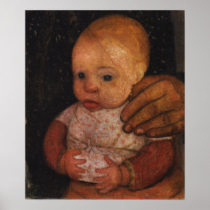 Modersohn-Becker - Säugling mit der Hand ihrer Mut Poster