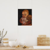 Modersohn-Becker - Säugling mit der Hand ihrer Mut Poster (Küche)