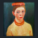 Modersohn Becker - Selbstportrait mit Rot Poster<br><div class="desc">Selbstportrait mit Rotkehlkopf und Kette 1907 von Paula Modersohn-Becker. Weitere posterfertige Bilder aus dem Zedign Art Series Book 84 "Paula Modersohn-Becker - Gemälde & Zeichnungen" finden Sie unter https://books.zedign.com/zas/84.html</div>