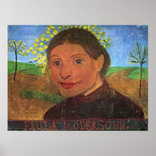 Modersohn-Becker - Selbstportrait, Vorderseite der Poster