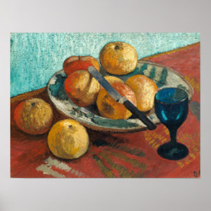 Modersohn-Becker - Stillleben mit Äpfeln und Glas Poster