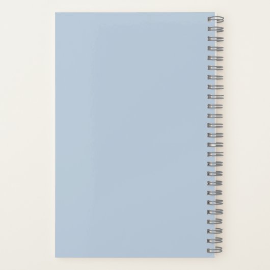 Modert Mocha Mousse Monogram Dusty Blue Notizblock (Rückseite)