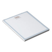 Modert Mocha Mousse Monogram Staubblau Notizblock (angewinkelt)