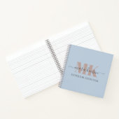 Modert Mocha Mousse Monogram Staubblau Notizblock (Innenseite)