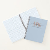 Modert Mocha Mousse Monogram Staubblau Notizblock (Innenseite)