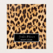 Modesalon Beauty WELLNESS-CENTER Stylist Leopard D Visitenkarten (Außenseite Aufgefaltet)