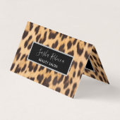 Modesalon Beauty WELLNESS-CENTER Stylist Leopard D Visitenkarten (Vorderseite)