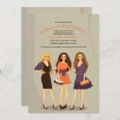 Modeschau modelliert Einladung (Vorne/Hinten)