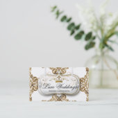Modeschmuck Hochzeit Elegante Krone Cool Visitenkarte (Stehend Vorderseite)