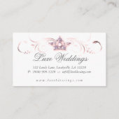 Modeschmuck Hochzeit Eleganter Crown Glitzer Bus Visitenkarte (Rückseite)