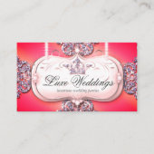 Modeschmuck Hochzeit Eleganter Crown Glitzer Bus Visitenkarte (Vorderseite)