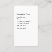 Modeschmuck-Visitenkarten Visitenkarte (Rückseite)