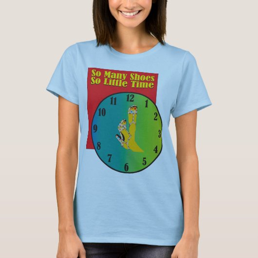 Modeschuh-Uhr-T - Shirt (Vorderseite)