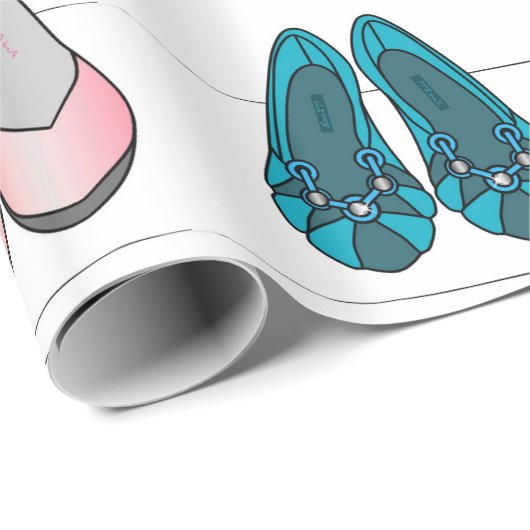 Modeschuhe Geschenkpapier (Rolleneckpunkt)