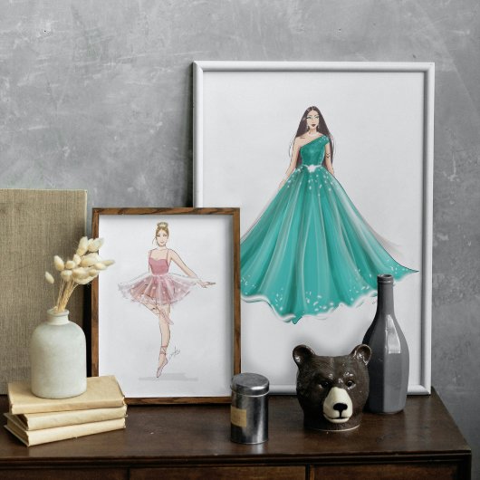 Modeskizze, Kunst Poster