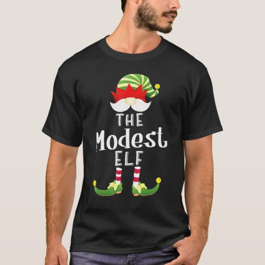 Modest Elf Group Weihnachten Pajama Party T-Shirt (Vorderseite)