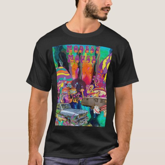 Modest Mouse Psychedelic Design Classic T - Shirt (Vorderseite)
