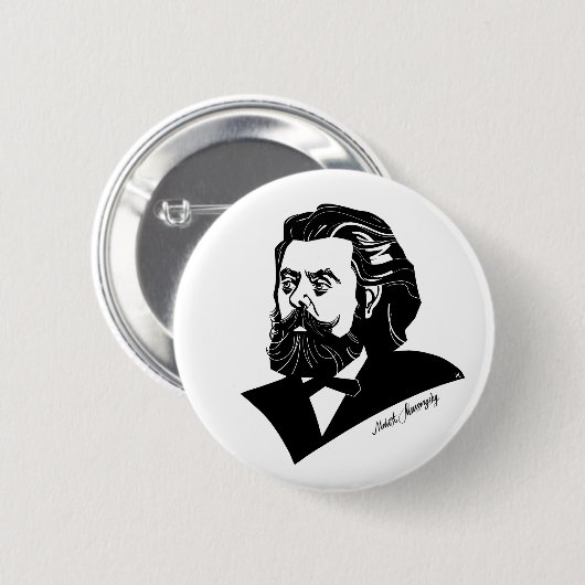 Modest Mussorgsky Button (Vorne & Hinten)