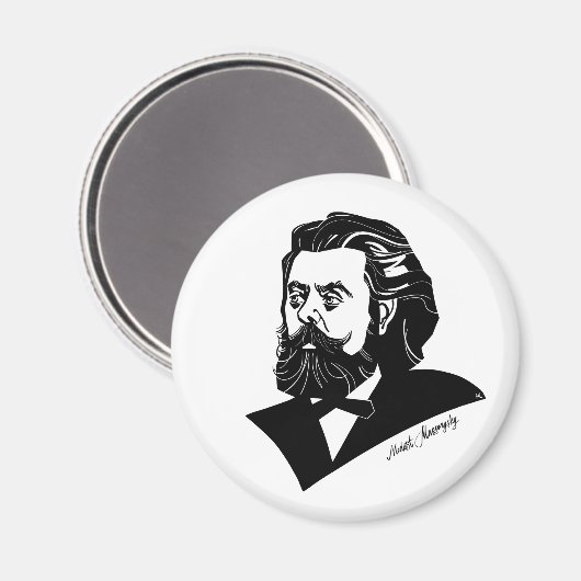 Modest Mussorgsky Magnet (Vorderseite/Rückseite)