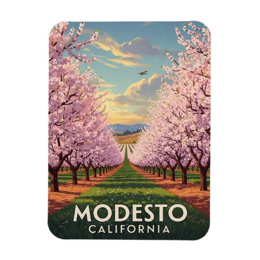 Modesto California Central Valley Magnet (Vertikal)