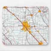 Modesto California Vintag Map Mousepad (Vorne)