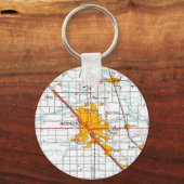 Modesto California Vintag Map Schlüsselanhänger (Vorderseite)