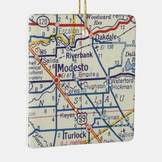 Modesto Vintage Karte Keramikornament (Rechts)