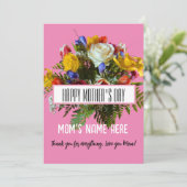 MODETREREND BLUMEN FREUDIGER MUTTERTAG EINLADUNG (Stehend Vorderseite)