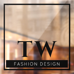 Modeunternehmen Schild Transparent Schwarz