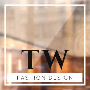 Modeunternehmen Schild Transparent Weiß