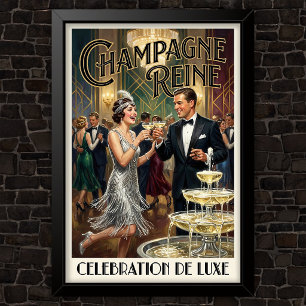 Modewerbung im Stil der 1920er Jahre Poster