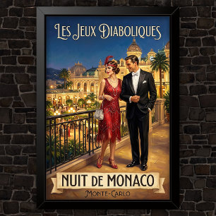 Modewerbung im Vintage-Stil der 1920er Jahre Poster