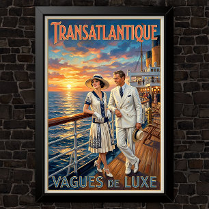Modewerbung im Vintage-Stil der 1920er Jahre Poster