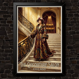 Modewerbung im Vintage-Stil der 1920er Jahre Poster