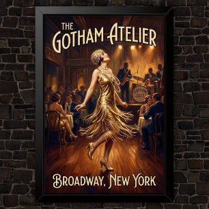 Modewerbung im Vintage-Stil der 1920er Jahre Poster