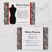 Modezebra-Druck-Visitenkarte Visitenkarte (Vorne/Hinten)