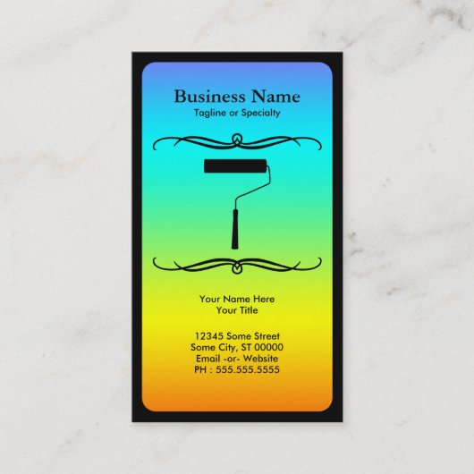 Modfarbenrolle Visitenkarte (Vorderseite)